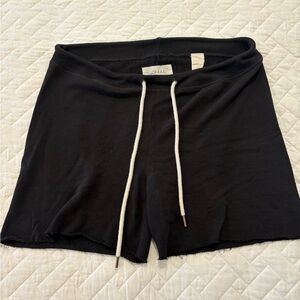 THE GREAT. Black Cotton Women’s Sweat Shorts, Size 1/Small